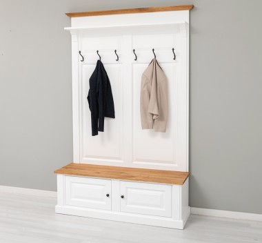 Coat hanger 2 doors, with oak top