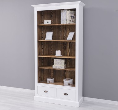 Bookcase with 2 drawers, open shelf