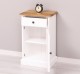 Nightstand with 1 door and 1 drawer, oak top