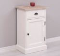 Nightstand with 1 door and 1 drawer, oak top