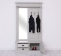 Coat decorated with mirror, 1 door, 2 drawers