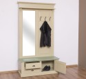 Coat decorated with mirror, 1 door, 2 drawers