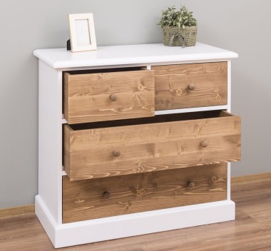 Chest of drawers with 2 narrow drawers + 2 wide drawers