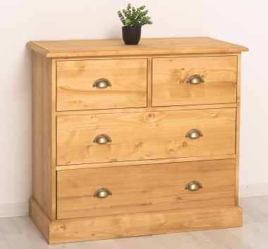 Chest of drawers with 2 narrow drawers + 2 wide drawers