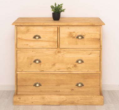 Chest of drawers with 2 narrow drawers + 2 wide drawers