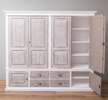 Cabinet with 4 + 2 doors, 4 drawers