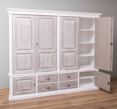 Cabinet with 4 + 2 doors, 4 drawers