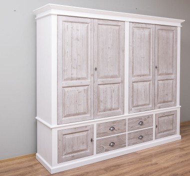 Cabinet with 4 + 2 doors, 4 drawers