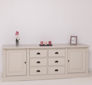 Buffet with 2 doors, 6 drawers, BAS, Directoire Collection