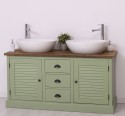 Bathroom cabinet with 2 lamellar doors - sinks are not included in the price