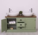 Bathroom cabinet with 2 lamellar doors - sinks are not included in the price