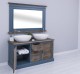 Bathroom cabinet with 2 lamellar doors - sinks are not included in the price