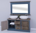 Bathroom cabinet with 2 lamellar doors - sinks are not included in the price