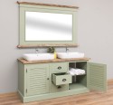 Bathroom cabinet with 2 lamellar doors - sinks are not included in the price