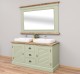 Bathroom cabinet with 2 lamellar doors - sinks are not included in the price