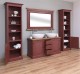 Bathroom cabinet with 2 lamellar doors - sinks are not included in the price