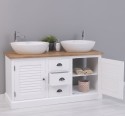 Bathroom cabinet with 2 lamellar doors - sinks are not included in the price