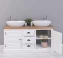 Bathroom cabinet with 2 lamellar doors - sinks are not included in the price