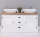 Bathroom cabinet with 2 lamellar doors - sinks are not included in the price