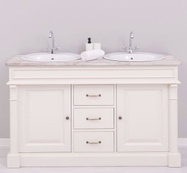 Bathroom cabinet for 2 sink, ornate - sink are not included in the price