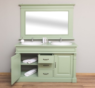 Bathroom cabinet for 2 sink, ornate - sink are not included in the price