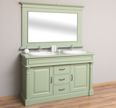 Bathroom cabinet for 2 sink, ornate - sink are not included in the price