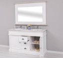 Bathroom cabinet with 2 sinks, with mirror - Top_P080 - Corp_P004 - DOUBLE COLORED