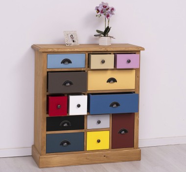 Chest of drawers with 13 drawers