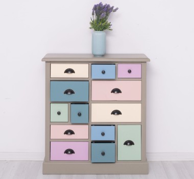 Chest of drawers with 13 drawers