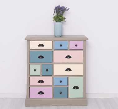 Chest of drawers with 13 drawers