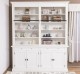 Bookcase with four doors, 200 x 40 x 240 cm, MDF, with ladder