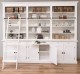 Bookcase with six doors, 300 x 40 x 240 cm, MDF, with ladder