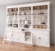 Bookcase with six doors, 300 x 40 x 240 cm, MDF, with ladder