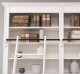 Bookcase with six doors, 300 x 40 x 240 cm, MDF, with ladder