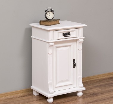 bedside cabinet with one door and one drawer, 50 x 40 x 80 cm, MDF