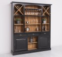 Bar furniture with support for glasses and bottle holder