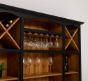 Bar furniture with support for glasses and bottle holder