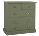 Chest of drawers with 2 narrow drawers + 3 wide drawers