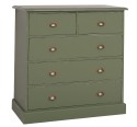 Chest of drawers with 2 narrow drawers + 3 wide drawers