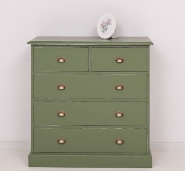 Chest of drawers with 2 narrow drawers + 3 wide drawers