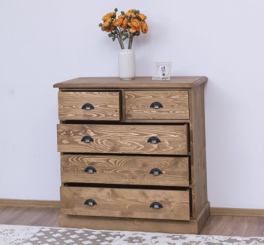 Chest of drawers with 2 narrow drawers + 3 wide drawers