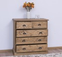 Chest of drawers with 2 narrow drawers + 3 wide drawers