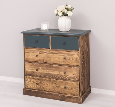 Chest of drawers with 2 narrow drawers + 3 wide drawers