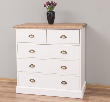 Chest of drawers with 2 narrow drawers + 3 wide drawers