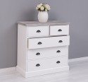 Chest of drawers with 2 narrow drawers + 3 wide drawers