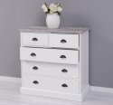 Chest of drawers with 2 narrow drawers + 3 wide drawers