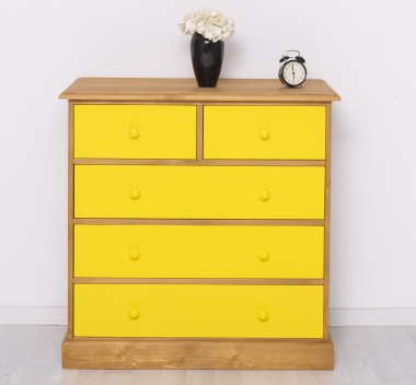 Chest of drawers with 2 narrow drawers + 3 wide drawers