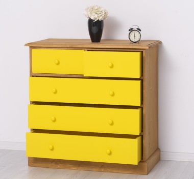 Chest of drawers with 2 narrow drawers + 3 wide drawers