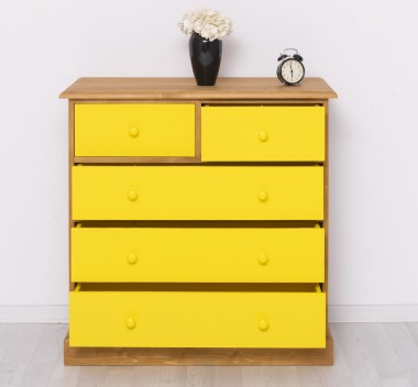 Chest of drawers with 2 narrow drawers + 3 wide drawers