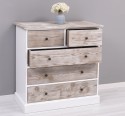 Chest of drawers with 2 narrow drawers + 3 wide drawers